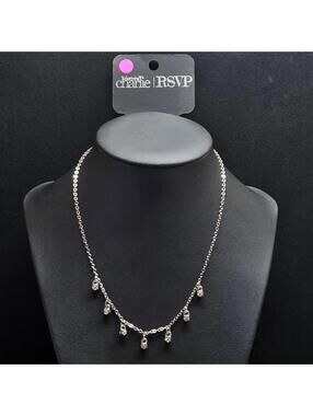 Charming Charlie RSVP Dainty Silver Tone Necklace NWT